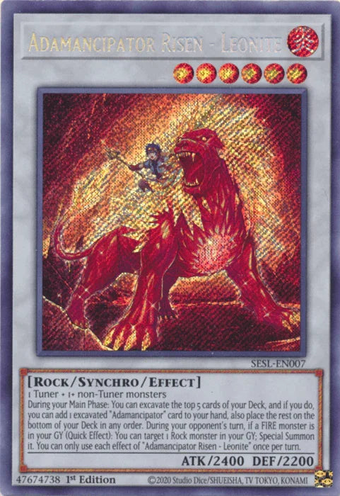 Adamancipator Risen - Leonite [SESL-EN007] Secret Rare - for just $0.95! 