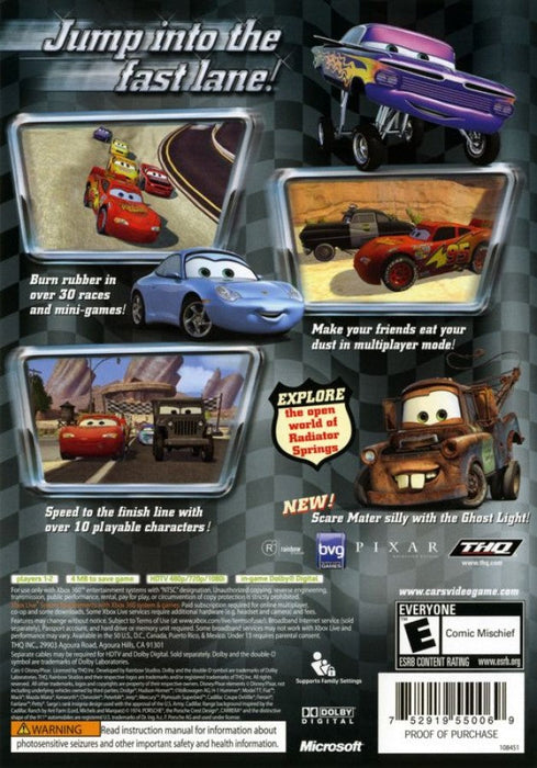 Disney Pixar Cars – Xbox 360 (X360) - for just $16.99! 