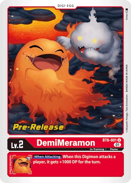 DemiMeramon [BT6-001] [Double Diamond Pre-Release Cards] - Just $0.09! Shop now at Retro Gaming of Denver