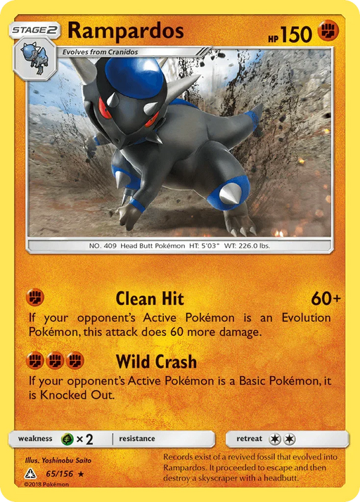 Rampardos (65/156) [Sun & Moon: Ultra Prism] - for just $0.75! 