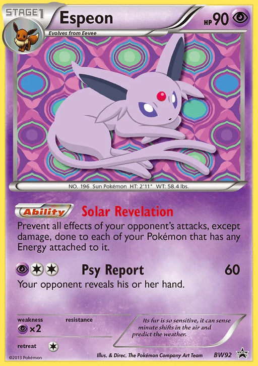 Espeon (BW92) [Black & White: Black Star Promos] - for just $37.30! 