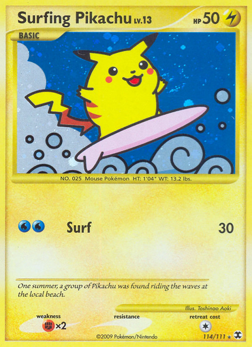 Surfing Pikachu (114/111) [Platinum: Rising Rivals] - Just $23! Shop now at Retro Gaming of Denver