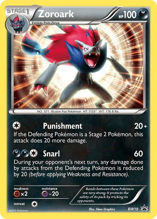 Zoroark (BW19) [Black & White: Black Star Promos] - for just $2.45! 