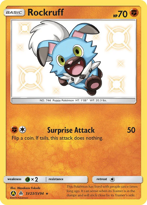 Rockruff (SV23/SV94) [Sun & Moon: Hidden Fates - Shiny Vault] - for just $1.85! 