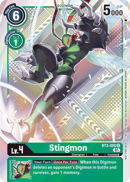 Stingmon [BT3-050] (Official Tournament Pack Vol.4) [Release Special Booster Promos] - Just $0.70! Shop now at Retro Gaming of Denver