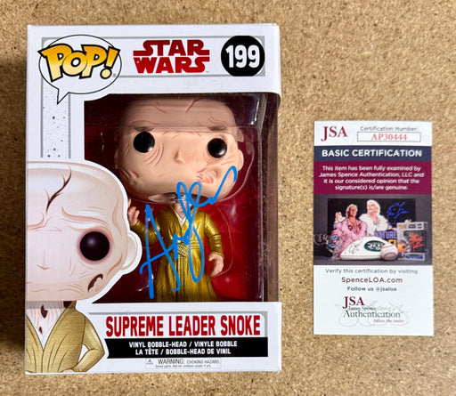 Andy Serkis Signed Star Wars Supreme Leader Snoke Funko Pop! #199 With JSA COA - for just $140! 