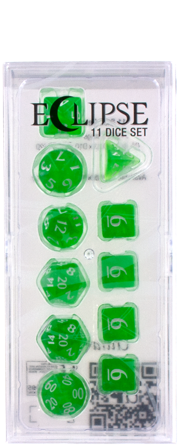 Ultra PRO: 11-Dice Set - Eclipse (Lime Green) - Just $9.95! Shop now at Retro Gaming of Denver