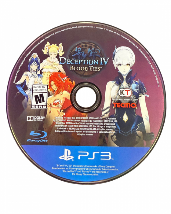 Deception IV: Blood Ties – PlayStation 3 (PS3) - for just $0! 