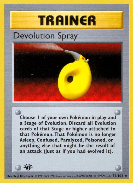 Devolution Spray (72/102) (Shadowless) [Base Set 1st Edition] - for just $18.40! 