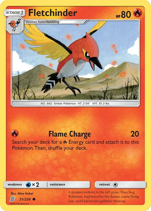 Fletchinder (31/236) [Sun & Moon: Unified Minds] - for just $0.10! 