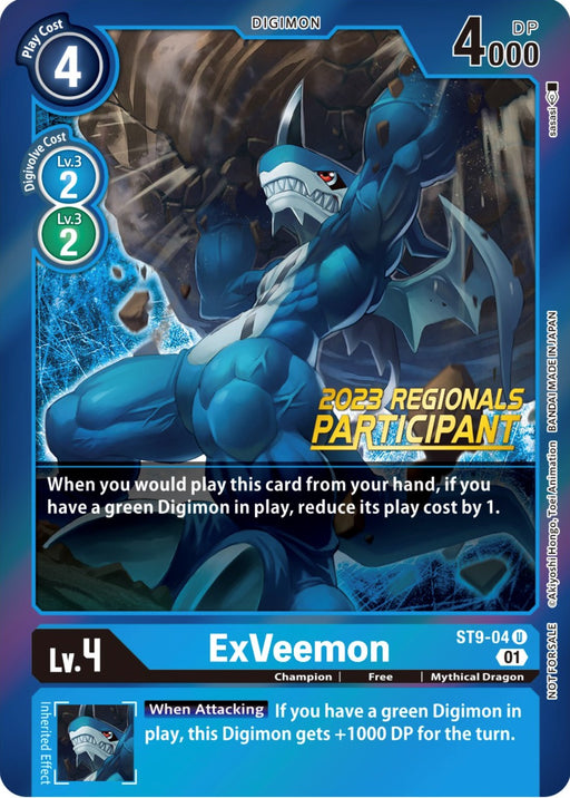 ExVeemon [ST9-04] (2023 Regionals Participant) [Starter Deck: Ultimate Ancient Dragon Promos] - Just $0.20! Shop now at Retro Gaming of Denver