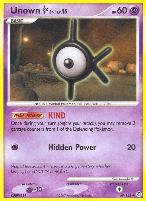 Unown K (68/132) [Diamond & Pearl: Secret Wonders] - for just $0.30! 
