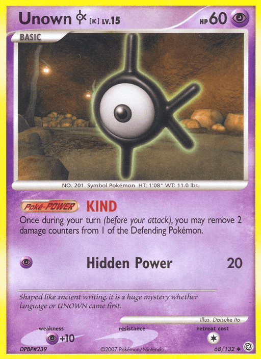 Unown K (68/132) [Diamond & Pearl: Secret Wonders] - for just $0.30! 