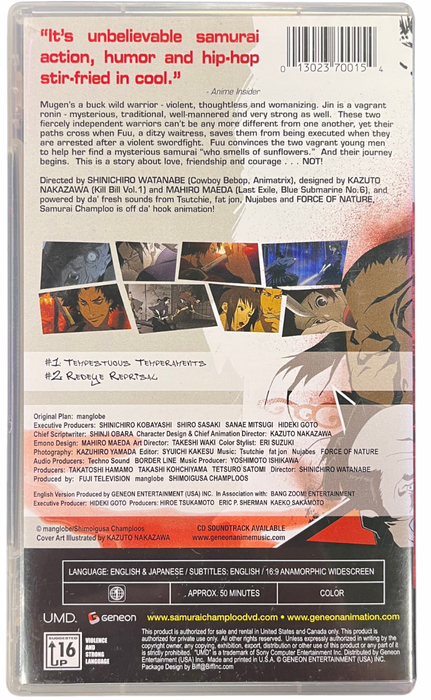 Samurai Champloo Episodes 1 & 2 [UMD Movie] – PlayStation Portable (PSP) - for just $26.99! 