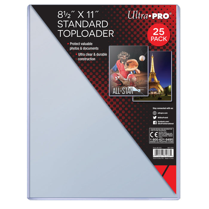 Ultra PRO: Toploader - 8-1/2" x 11" (25ct - Standard) - for just $0! 