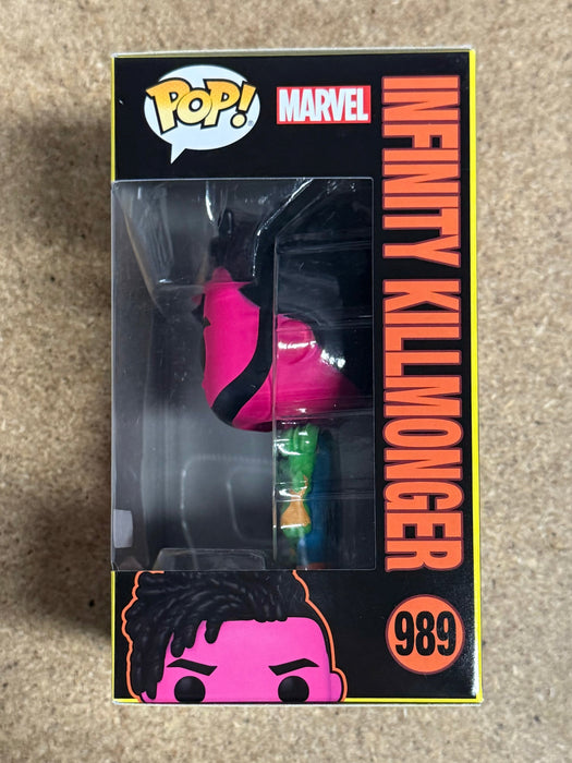 Funko Pop! Marvel Black Light Infinity Killmonger #989 What If? 2022 Exclusive - for just $10! 