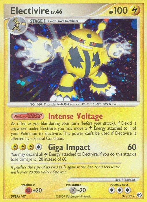 Electivire (3/130) [Diamond & Pearl: Base Set] - for just $4.65! 