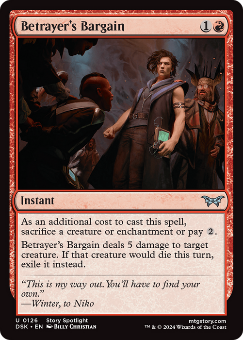 Betrayer's Bargain (DSK-126) - Duskmourn: House of Horror - for just $0.02! 