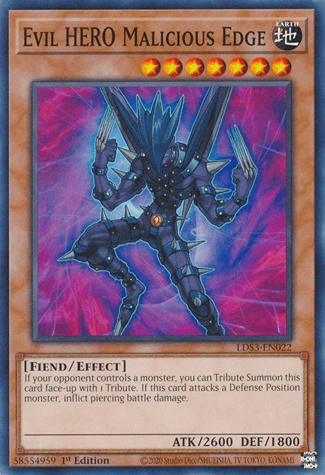 Evil HERO Malicious Edge [LDS3-EN022] Common - for just $0.10! 