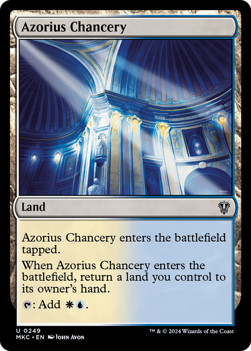Azorius Chancery (MKC-249) - Murders at Karlov Manor Commander - for just $0.10! 