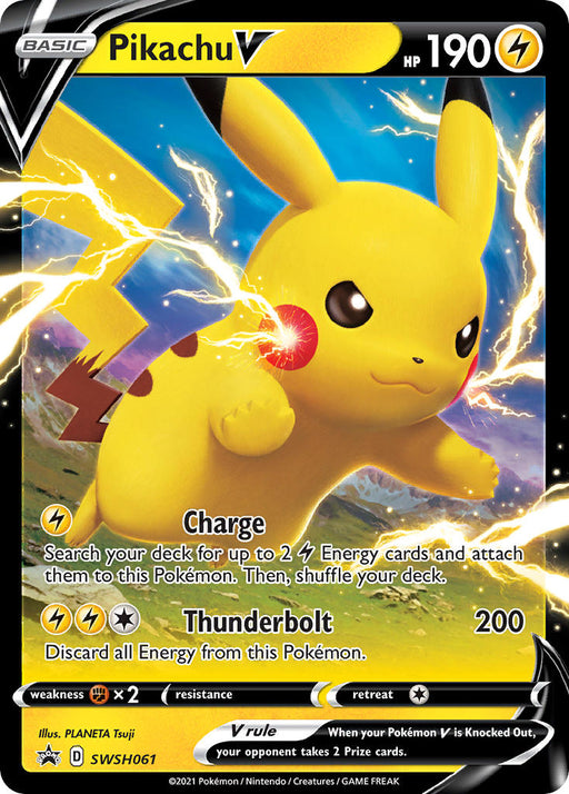 Pikachu V (SWSH061) (Jumbo Card) [Sword & Shield: Black Star Promos] - Just $0.40! Shop now at Retro Gaming of Denver