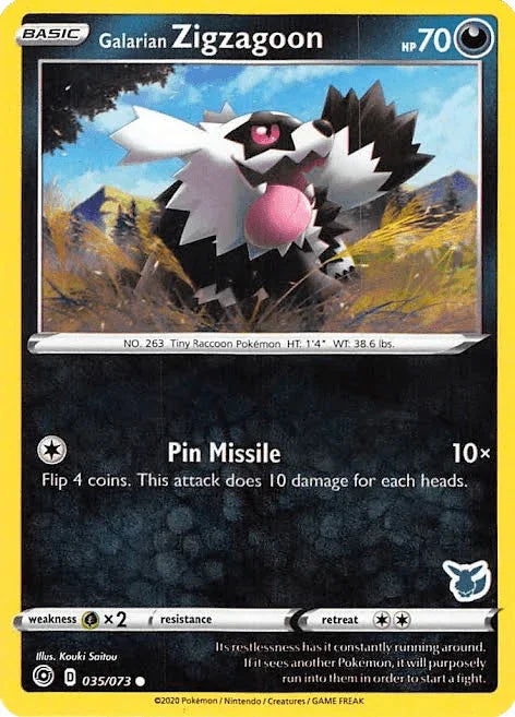 Galarian Zigzagoon (035/073) (Eevee Deck) [Battle Academy 2022] - for just $0.10! 
