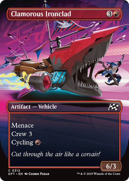 Clamorous Ironclad (DFT-312) - Aetherdrift (Borderless) Foil - for just $0.05! 