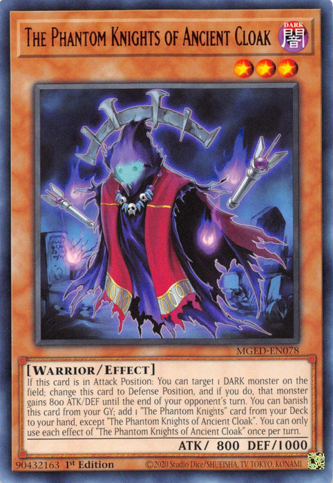 The Phantom Knights of Ancient Cloak [MGED-EN078] Rare - for just $0.10! 