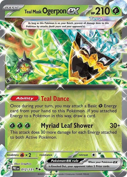 Teal Mask Ogerpon ex (012/131) [Scarlet & Violet: Prismatic Evolutions] - for just $1.35! 