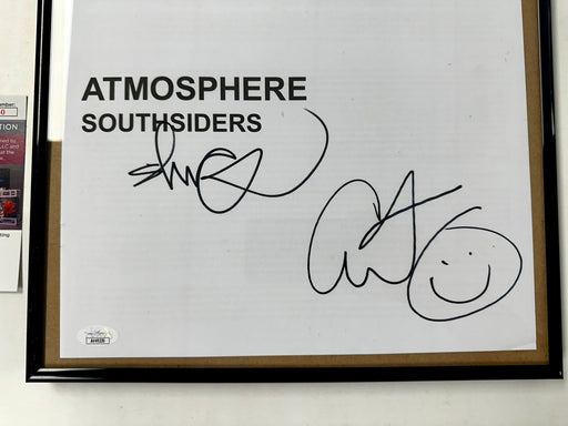 Atmosphere (Slug & Ant) Signed & Framed Southsiders Vinyl Insert With JSA COA - for just $250! 