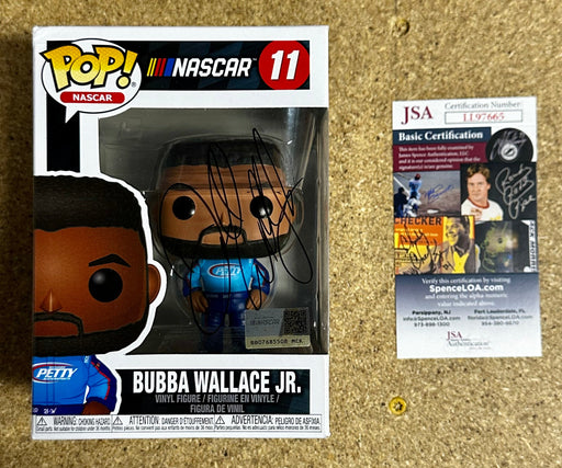 Funko Pop! NASCAR Driver Bubba Wallace Jr. #11 With JSA COA Petty Racing - for just $90! 