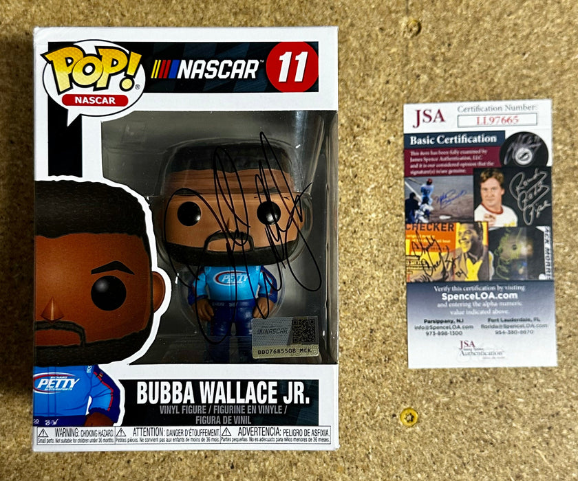 Funko Pop! NASCAR Driver Bubba Wallace Jr. #11 With JSA COA Petty Racing - for just $90! 