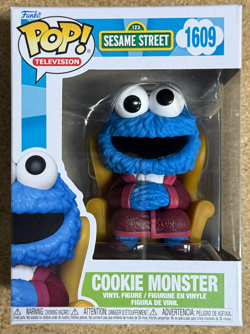 Funko Pop! Television Cookie Monster With Robe In Chair #1609 Sesame Street 2024 - for just $14! 