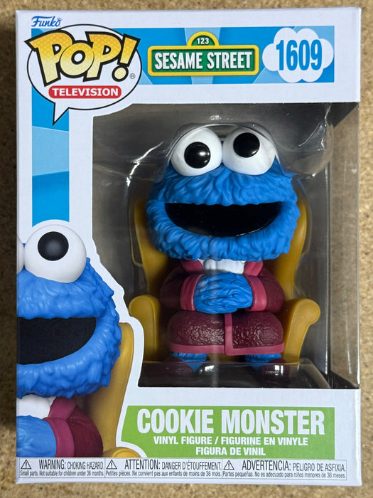 Funko Pop! Television Cookie Monster With Robe In Chair #1609 Sesame Street 2024 - for just $14! 