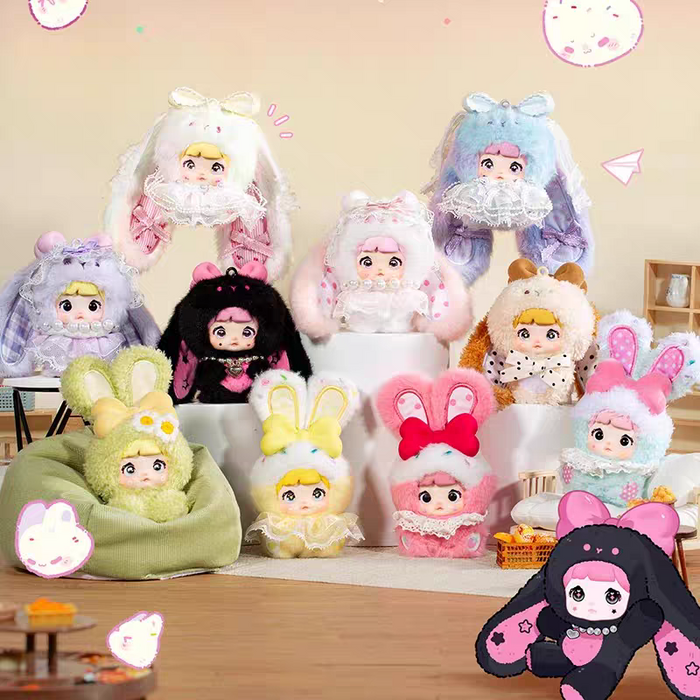 Nommi Baby Sweetheart Bunny Plush Keychain Blind Box - MiBao V8 Series Collectible - for just $20.99! 
