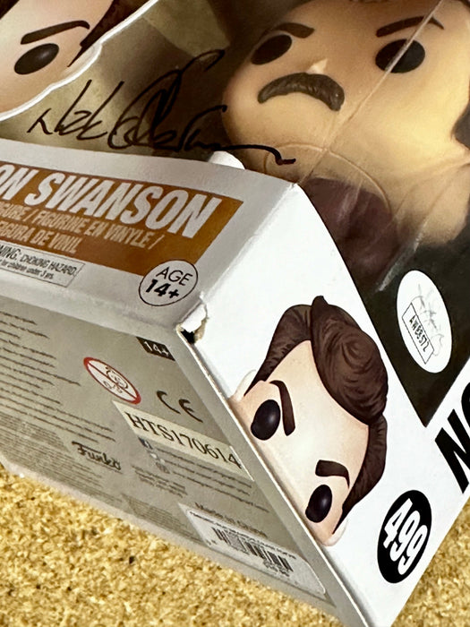 Nick Offerman Signed Ron Swanson Funko Pop! #499 Parks & Rec 2017 With JSA COA - for just $500! 