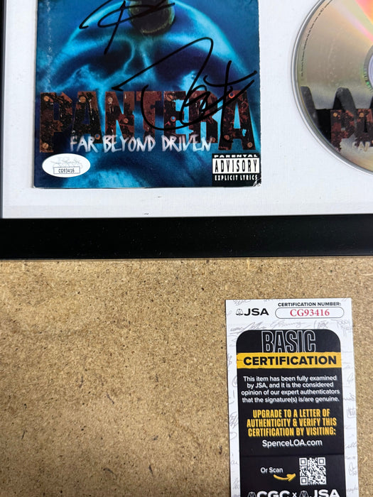 Pantera Phil Anselmo & Rex Brown Signed “Far Past Driven” Framed CD With JSA COA - for just $350! 