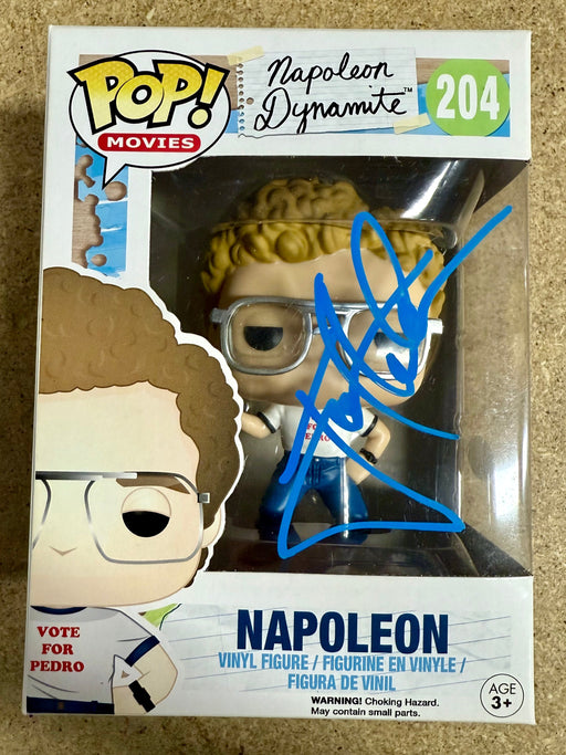 Jon Heder Signed Napoleon Dynamite Vaulted Funko Pop! #204 With JSA COA - for just $350! 