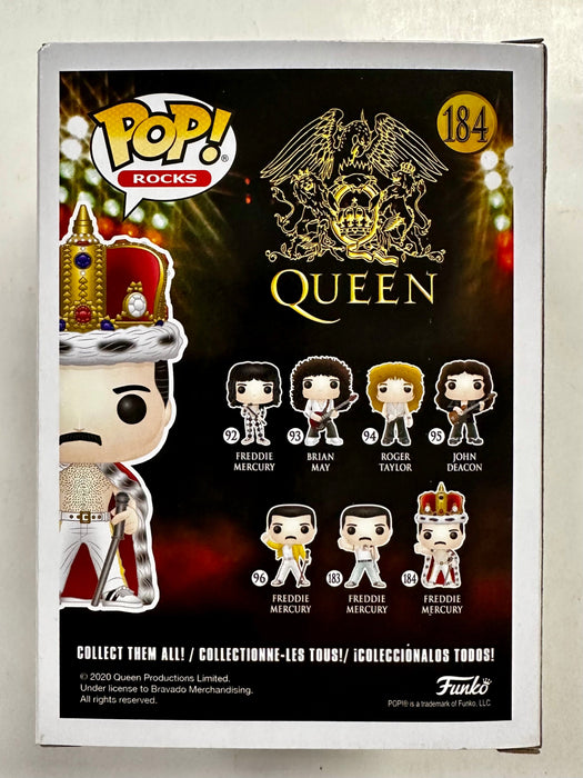 Funko Pop! Rocks Queen Freddie Mercury With Crown #184 Bohemian Rhapsody 2020 - for just $20! 