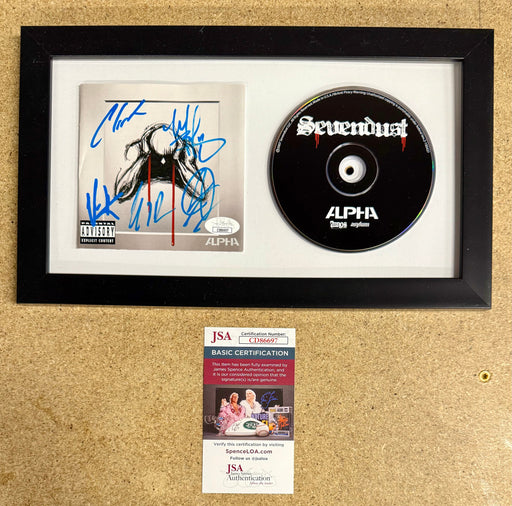 Sevendust (7D) Complete Band Signed “Alpha” Framed CD With JSA COA - for just $135! 