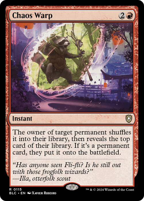 Chaos Warp (BLC-115) - Bloomburrow Commander - for just $0.16! 