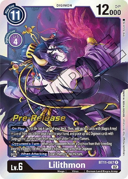 Lilithmon [BT11-087] [Dimensional Phase Pre-Release Promos] - Just $0.09! Shop now at Retro Gaming of Denver