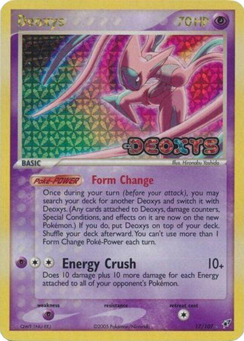 Deoxys (17/107) (Stamped) [EX: Deoxys] - for just $74! 