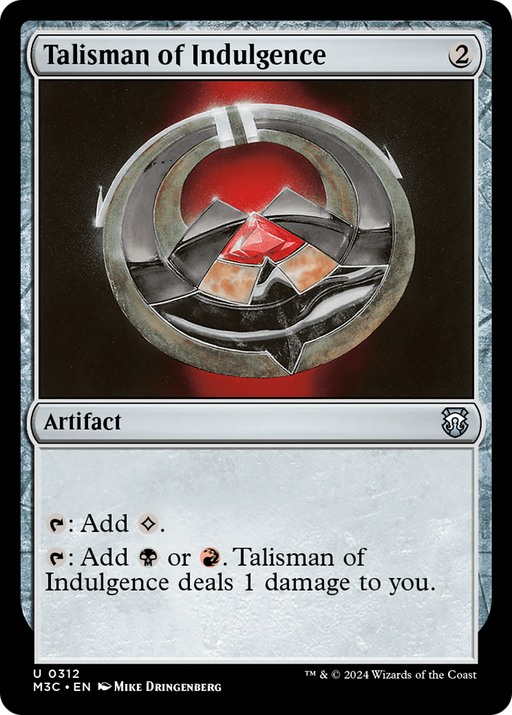Talisman of Indulgence (M3C-312) - Modern Horizons 3 Commander - for just $0.93! 