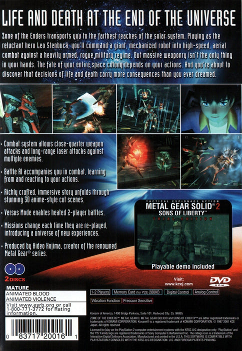Zone of the Enders – PlayStation 2 (PS2) - for just $0! 