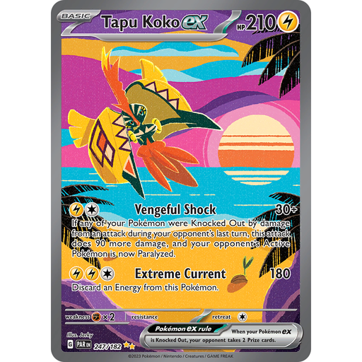 Tapu Koko ex (247/182) [Scarlet & Violet: Paradox Rift] - Just $6.65! Shop now at Retro Gaming of Denver