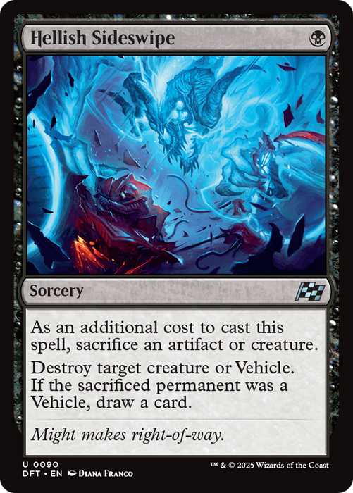 Hellish Sideswipe (DFT-090) - Aetherdrift Foil - for just $0.03! 