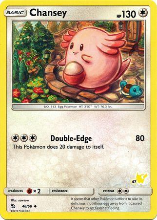 Chansey (46/68) (Pikachu Stamp #47) [Battle Academy 2020] - for just $0.20! 