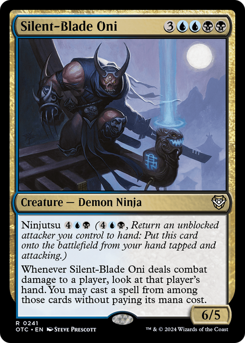 Silent-Blade Oni (OTC-241) - Outlaws of Thunder Junction Commander - for just $1.99! 