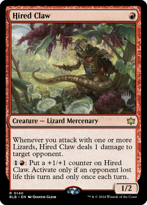 Hired Claw (PPBLB-140) - Bloomburrow Promos - for just $0.58! 